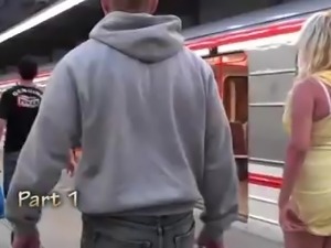 Gangbang sex - gangbang at a subway train PART 1