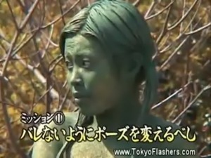 Japanese kinky slut becomes statue free
