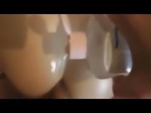 A shiny oiled bubble butt gets a hard dick shoved in between