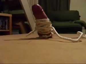Wife Treads On And Whips Hubbys Cock