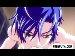 Animated hentai shemale licks pussy and gets a titty fuck
