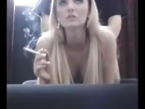 Blonde Smoking And Being Fucked