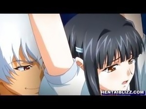 Bondage hentai schoolgirl self masturbating and cumshoting