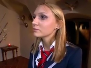Russian teen gets fucked in a private school