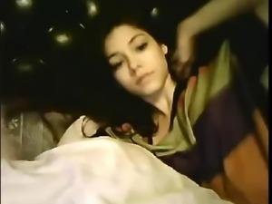 Sexy pretty teen brunette teasing on webcam