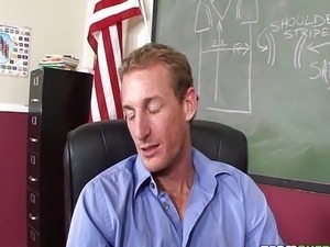 Mischa Brooks fucks and sucks teachers testicles