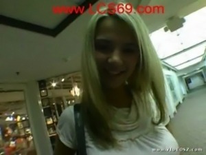 sexy blond girl in pov amateuer ... free