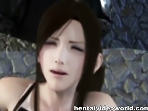 Final Fantasy hentai threesome video