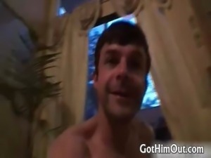 Dirty naked gay guy jerks his hard part4