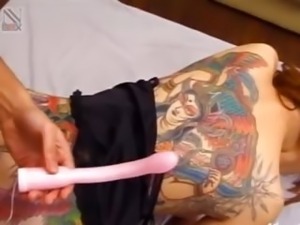 Japanese tatooed hooker anal fucked