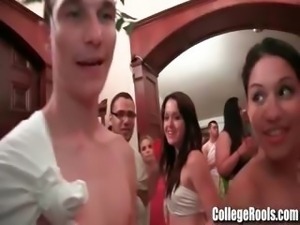 Amateur College Toga Party with Horny Chicks