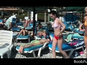 Seductive amateur girls spotted for sex at the beach