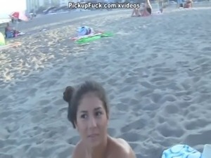 met at the beach and fucked in all holes beautiful brunette free