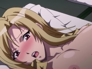 Blonde hentai babe gets fingered and fucked