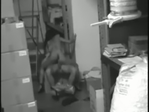 CCTV video of amateur brunette secretary riding my co-worker's cock