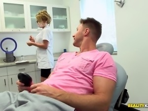 Busty dentist Corinna Blake gets her pussy fucked properly in the hospital