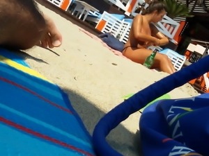 Topless bulgarian babe on the beach