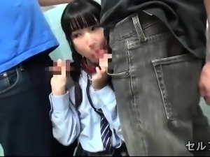 Kaori Maeda naughty Asian teen in hardcore threesome
