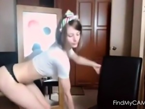 Sweet Teen Girl Strips on Webcam