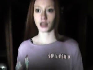 Sexy slim amateur teen enjoying a hot POV fucking outside