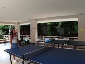 Ping Pong before wild sex in the shower