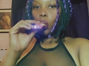 Smoking Fetish - Vaping - Big Tits Ebony Domme Tease - Inhale - Digital Deity...