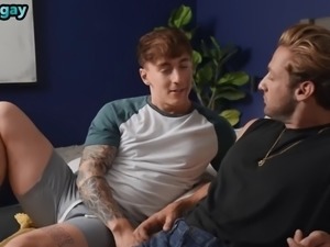 Dirty gay ass fucks his best friend from behind in an anal hole